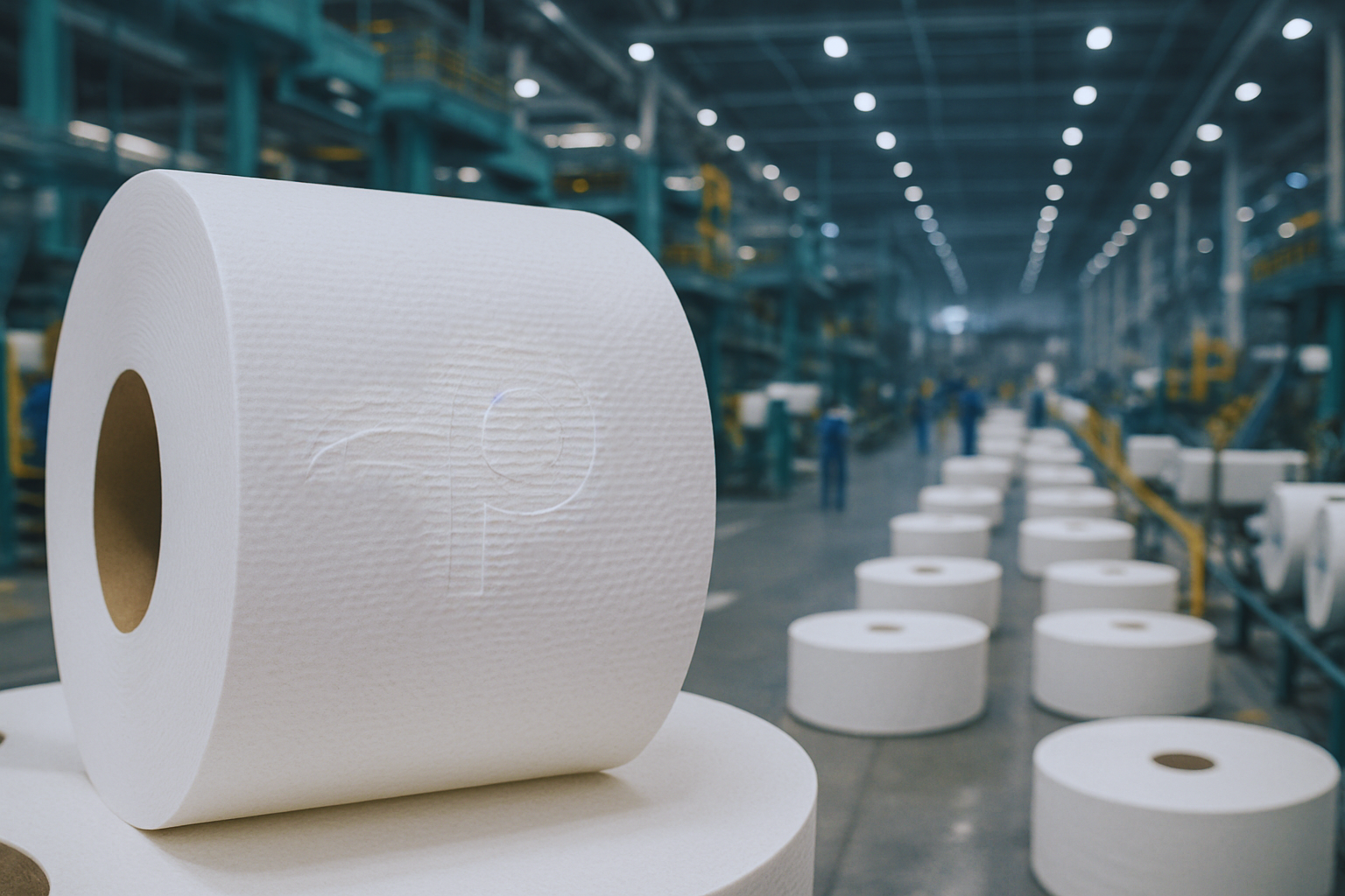 Fibras de papel tissue em close