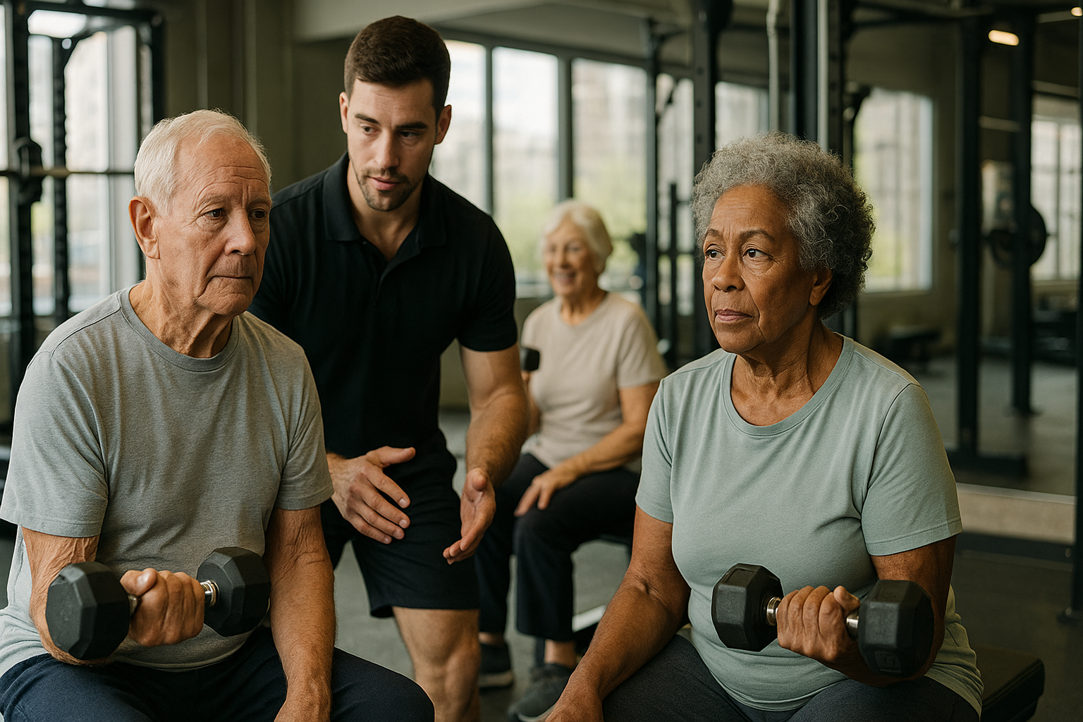 Musculação na terceira idade: benefícios, cuidados e treino exemplo